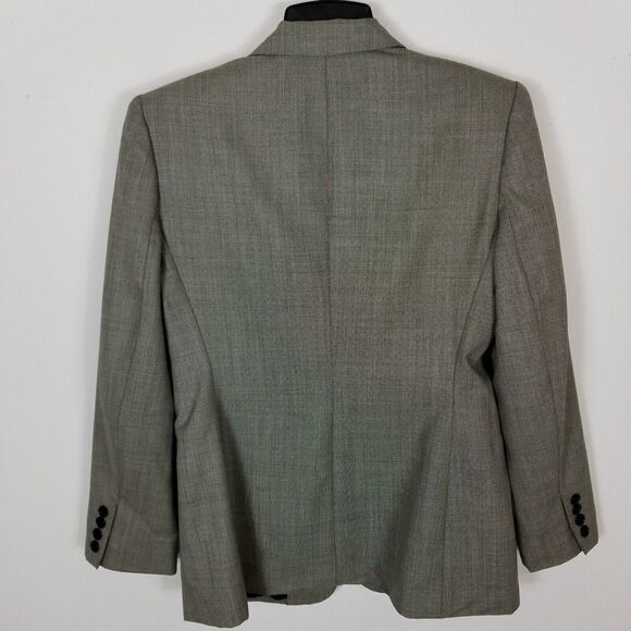 Lauren Ralph Lauren Women Wool Blazer Size 6 Petite Gray Jacket Lined One Button - Picture 4 of 7
